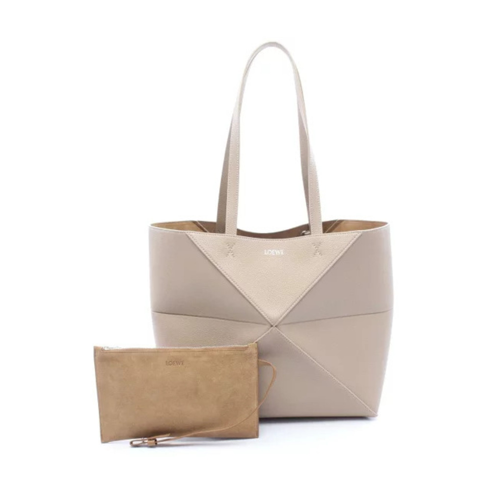 Loewe Puzzlefold Tote Horizontal Bag Leather Beige